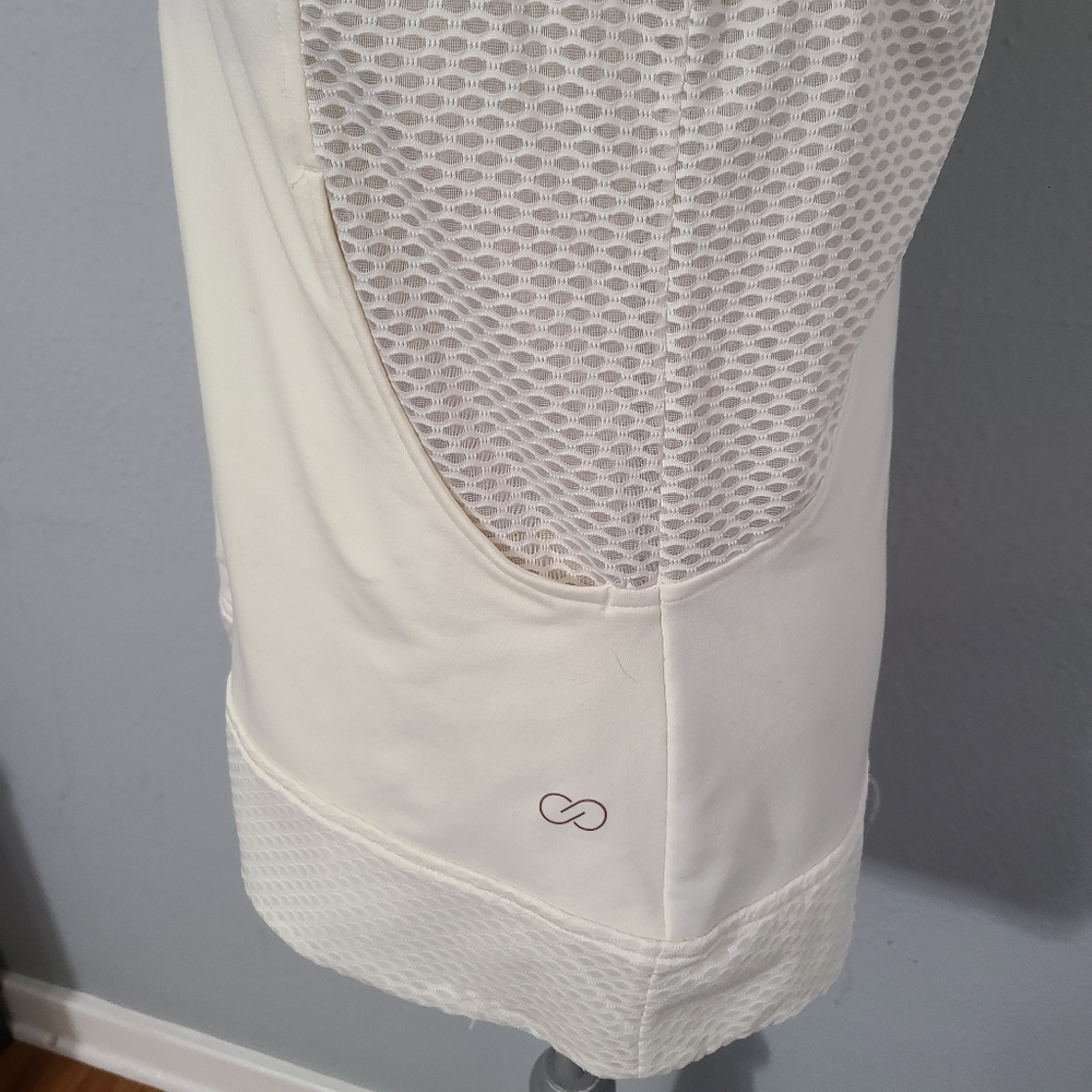 CALIA by Carrie Underwood Mesh Zip Up Vest‎ with Hood Cream NWT Size Small - Picture 6 of 12